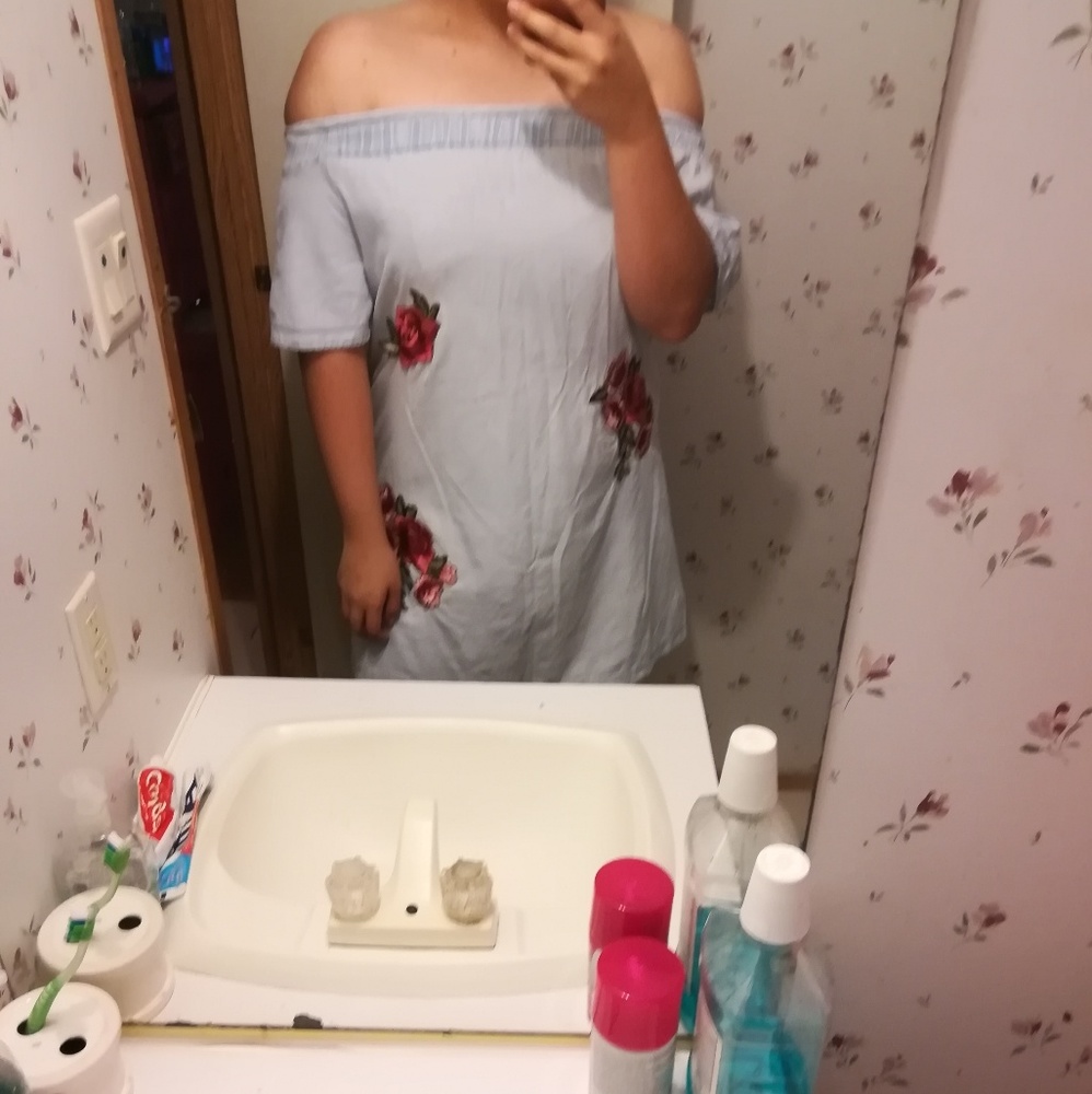 Strapless mini dress